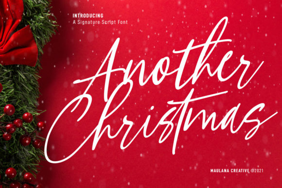 Another Christmas Script: A Festive Typeface for Editorial Design