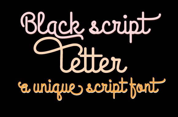 Black Script Letter: The Elegant Font for Your Brand