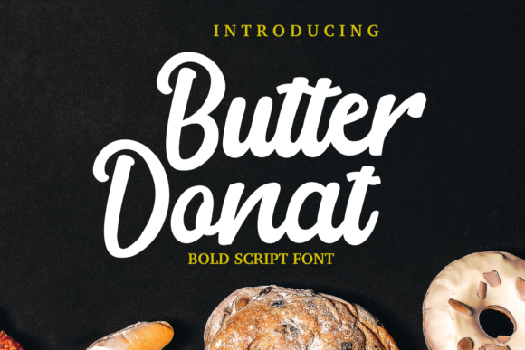 Butter Donat: A Bold Script Font for Web Design