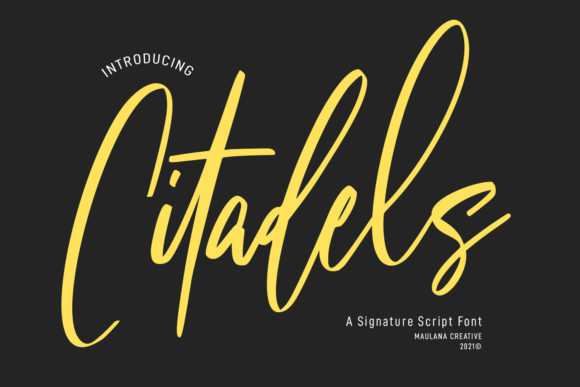 Citadels Signature Script: A Playful Typeface for Editors