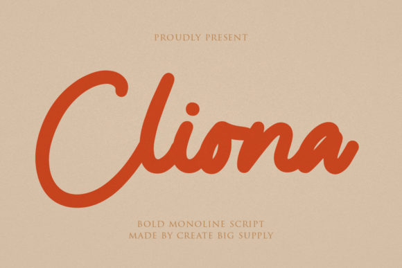 Cliona Script: A Bold Typeface for Editorial Design