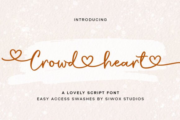 Crowd Heart Script: A Luxury Handwritten Font for Makers