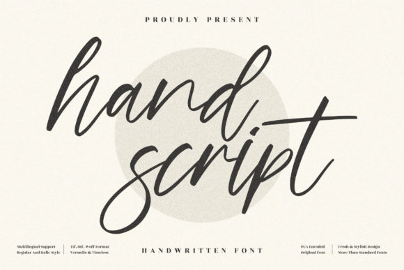 Hand Script: A Delicate Typeface for Editorial Design