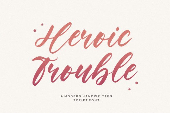 Heroic Trouble Script: A Modern Typeface for Web Design