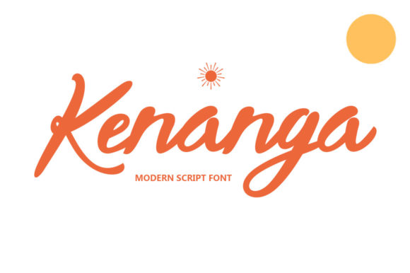 Kenanga: A Modern Script Font for Makers